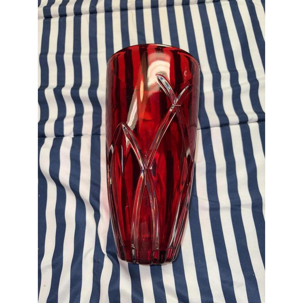 Stunning 8.5” Tall Ruby Red Vase FTD